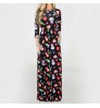 Ecoparty Spring Autumn Women Dress Female Fashion Long Sleeve Floral Print Long Maxi Dress Ladies Casual Ankle-Length Vestido