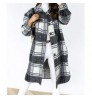 Best Design Womens Winter Coat Women's Casual Lapel Button Down Long Plaid Shirt Coat Tartan Shacket Jacket Women