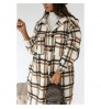 Best Design Womens Winter Coat Women's Casual Lapel Button Down Long Plaid Shirt Coat Tartan Shacket Jacket Women