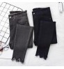 Spring and autumn new high waist jeans women's ninth denim pencil pants elastic pencil jeans