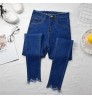 Spring and autumn new high waist jeans women's ninth denim pencil pants elastic pencil jeans