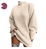 Custom Round Neck Turtleneck Oversized Plain Cropped Pullover Sweaters Plus Size Women'S Dress
