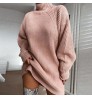 Custom Round Neck Turtleneck Oversized Plain Cropped Pullover Sweaters Plus Size Women'S Dress