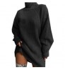 Custom Round Neck Turtleneck Oversized Plain Cropped Pullover Sweaters Plus Size Women'S Dress
