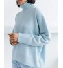 Custom 100% Cashmere Women's Turtleneck Top Sweater Pullover Winter Knit Custom High Neck Polyester Cotton Wool Cashmere Sweater