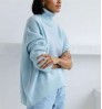 Custom 100% Cashmere Women's Turtleneck Top Sweater Pullover Winter Knit Custom High Neck Polyester Cotton Wool Cashmere Sweater