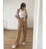 OOTN Office Lady Korean Style Women 2022 Pantalones De Mujer Women Brown Straight Pants High Waisted Casual Trousers