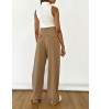 OOTN Office Lady Korean Style Women 2022 Pantalones De Mujer Women Brown Straight Pants High Waisted Casual Trousers