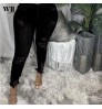 Stretch-ripped high-rise jeans pop small-footed women's trousers women jeans