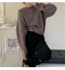 Autumn Winter Fashion Female Long Sleeve Off Shoulder Pullover Knitwear Knitted Crop Tops Women Casual Sweaters Women's Sweaters