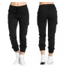 2022 Ladies pants Cargo Pants casual elastic waist string side pocket women ' s trousers