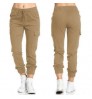 2022 Ladies pants Cargo Pants casual elastic waist string side pocket women ' s trousers