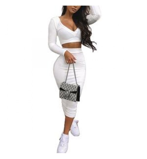 2021 Full Sleeve Ladies Night Sexy Dresses Clothes Women Two Piece Party Dresses