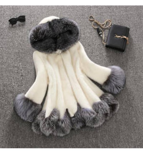 2021 S-6XL Outerwear Plus Size Clothing Winter Fur Coat Jackets Thick Warm Hooded Overcoat For Women