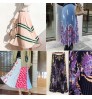 Custom Design OEM Solid or Digital Print Woman's Plus Size Clothes Ladies Sexy Pleated Dress & Skirts Fashion Skirt for Women