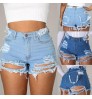 High waist tassel women's short jeans new fashion hollow out shorts jeans hole women's jeans shorts