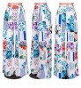Summer Pretty Letter Print Palazzo Pants High Street High Waist Pocket Loose Long Wide Leg Pants Women's Pants & Trousers