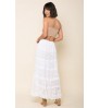 Women's Custom Fashion Summer 100% Cotton Long White Embroidery Maxi Skirt Womens Skirts