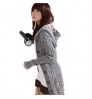 Casual Winter Knitted Hooded Belted Long Coat Cardigan Women's Sweaters