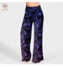 Gradient Lace Print Lounge Pants Drawstring Palazzo Female Yoga Pants Wide Leg Womens Pajama Pants
