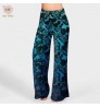 Gradient Lace Print Lounge Pants Drawstring Palazzo Female Yoga Pants Wide Leg Womens Pajama Pants