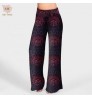 Gradient Lace Print Lounge Pants Drawstring Palazzo Female Yoga Pants Wide Leg Womens Pajama Pants