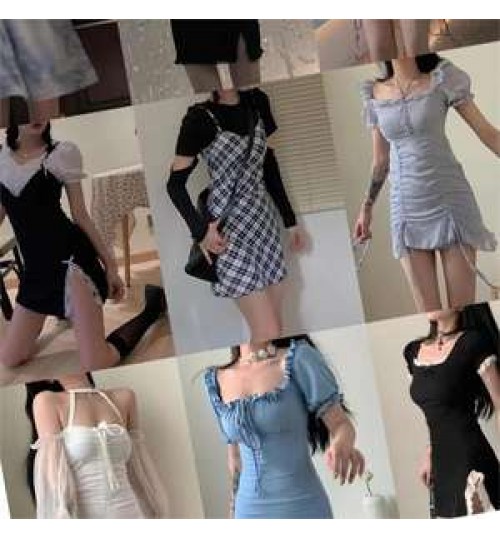 2022 Clearance Women's clothes wholesale casual dresses T-shirts mixed packaging random delivery stock clothing