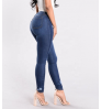 Summer Wholesale Custom Blue Skinny Femme High Waist Ripped Style Denim Ladies Mom Jeans Women jeans