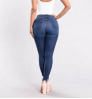 Summer Wholesale Custom Blue Skinny Femme High Waist Ripped Style Denim Ladies Mom Jeans Women jeans