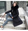 2021 winter women's coats hooded fur collar thick section warm Jackets snow Long Coat