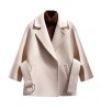 2022 New Woolen Coat Women's Fall and Winter Woolen Coat Short Cloak Waist Jacket