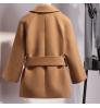 2022 New Woolen Coat Women's Fall and Winter Woolen Coat Short Cloak Waist Jacket