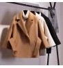 2022 New Woolen Coat Women's Fall and Winter Woolen Coat Short Cloak Waist Jacket