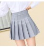 Summer Cute Pleated High Mini A-Line Skirt School Girl Women's Fashion Button Slim Waist Casual Tennis Stitching Short Skirtsz37