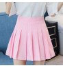 Summer Cute Pleated High Mini A-Line Skirt School Girl Women's Fashion Button Slim Waist Casual Tennis Stitching Short Skirtsz37
