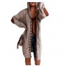 2022 fashion fall autumn winter long women knitted hooded sweater ladies cardigan women's sweaters