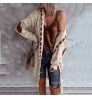 2022 fashion fall autumn winter long women knitted hooded sweater ladies cardigan women's sweaters