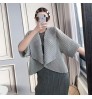 Miyake 2022 Three-dimensional pleated top European and American women's cardigan large lapel jackets coats