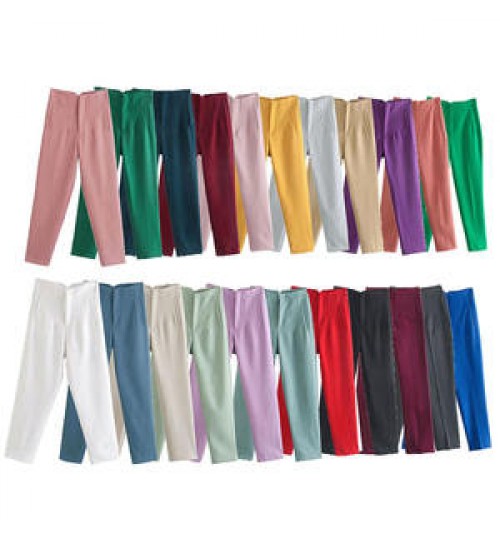Pants Women's 2022 Summer New Products European and American Style Retro Fashion All-match High Waist Casual Pants