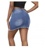 Women's high waist ripped denim short skirts summer skirts girls short denim skirt
