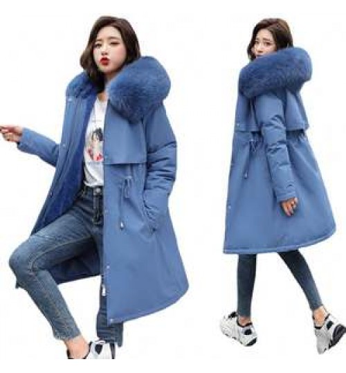 Wholesale hot sale parka winter 2021 women's parka coat with hooded fur collar thickened warm winter jacket snow coat jacket