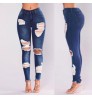 2022 Women's Jeans High Waist Hip Lift Stretch Ripped Skinny Pencil Jeans Women Denim Trousers