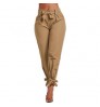 Womens Casual High Waist Pencil Pants with Bow-Knot Pockets for Work