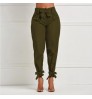 Womens Casual High Waist Pencil Pants with Bow-Knot Pockets for Work
