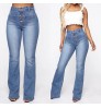 high waist Cowboy Denim harem pants loose personality street Length Full Mom pencil pants women's jeans mujer