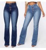 high waist Cowboy Denim harem pants loose personality street Length Full Mom pencil pants women's jeans mujer