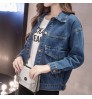 10%OFF S-XXL wholesale solid blue women denim jacket fashion women clothing denim jean jacket for women 0.6kg per pc