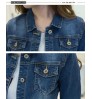 10%OFF S-XXL wholesale solid blue women denim jacket fashion women clothing denim jean jacket for women 0.6kg per pc