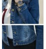 10%OFF S-XXL wholesale solid blue women denim jacket fashion women clothing denim jean jacket for women 0.6kg per pc
