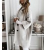 Y-3202 New Product Autumn And Winter Mid-Length Over-The-Knee Lapel Thick Loose Woolen Woolen Coat Women
